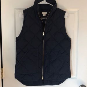 JCrew Navy Blue Puffer Vest XS